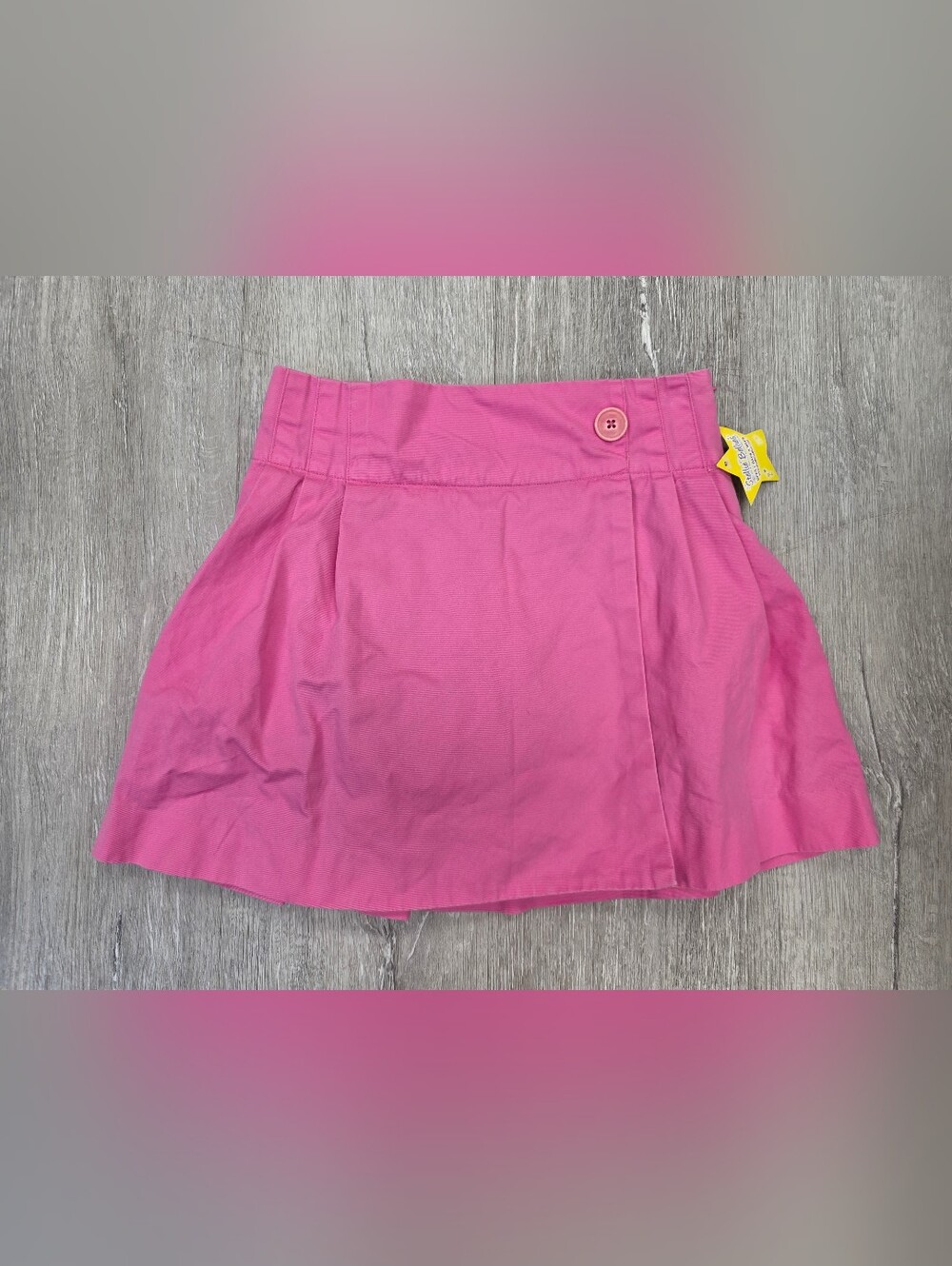 VINTAGE Lilly Pulitzer girls Sz 8 Hot Pink A-Line Mini SKORT with Button